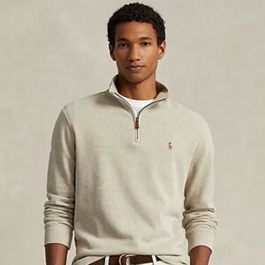 Ralph Lauren Cream Quarter-Zip Sweater